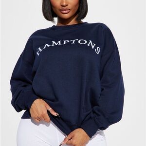 Fashion Nova Navy Blue Hamptons Sweatshirt